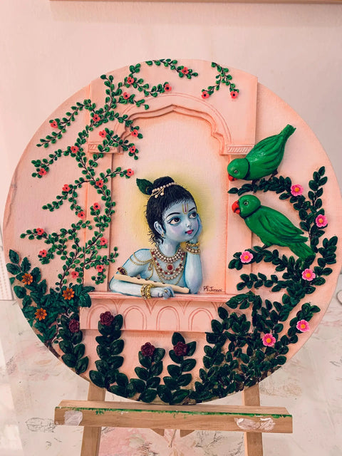 Krishna with Parrots - Image #1