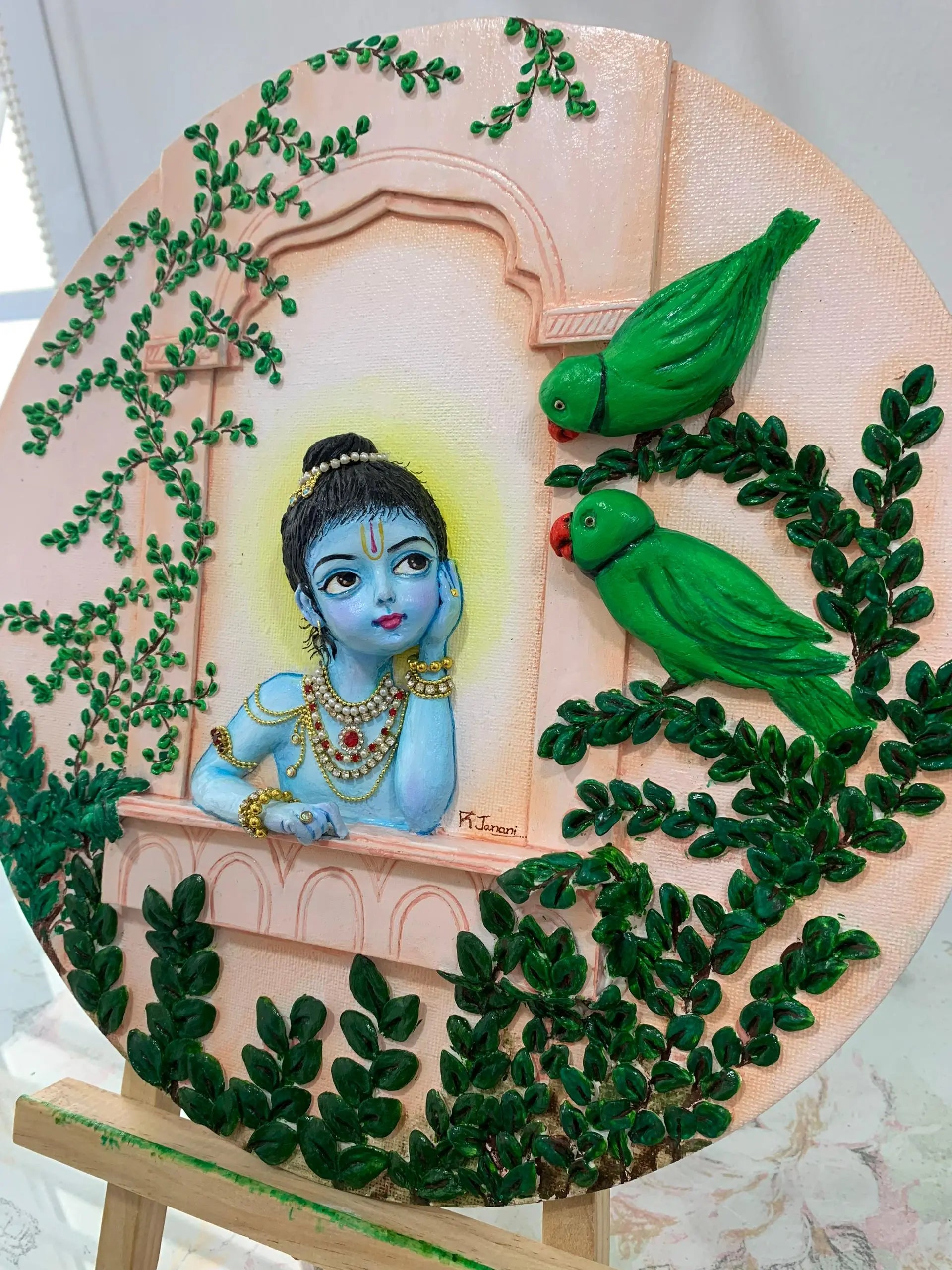 Krishna with Parrots - Image #1